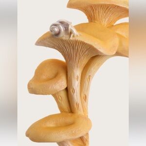 Chanterelle Mushroom Snail Accent Mini Sculpture/Light switch Adornment, NIB